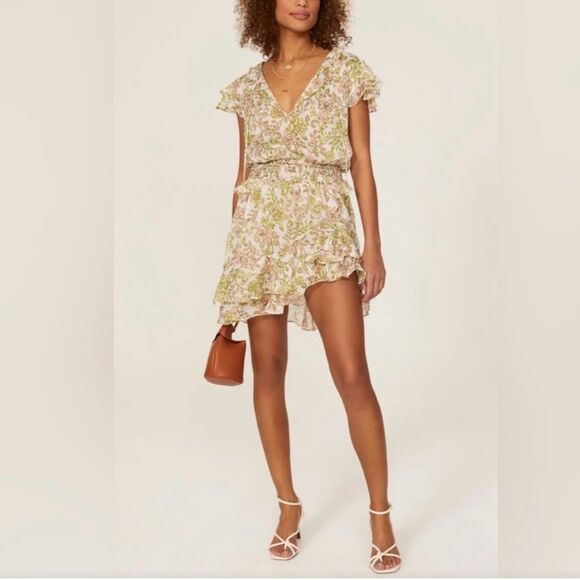 NWT Misa Los Angeles Maia Dress in Green Goddess Floral - Size M - Picture 2 of 9